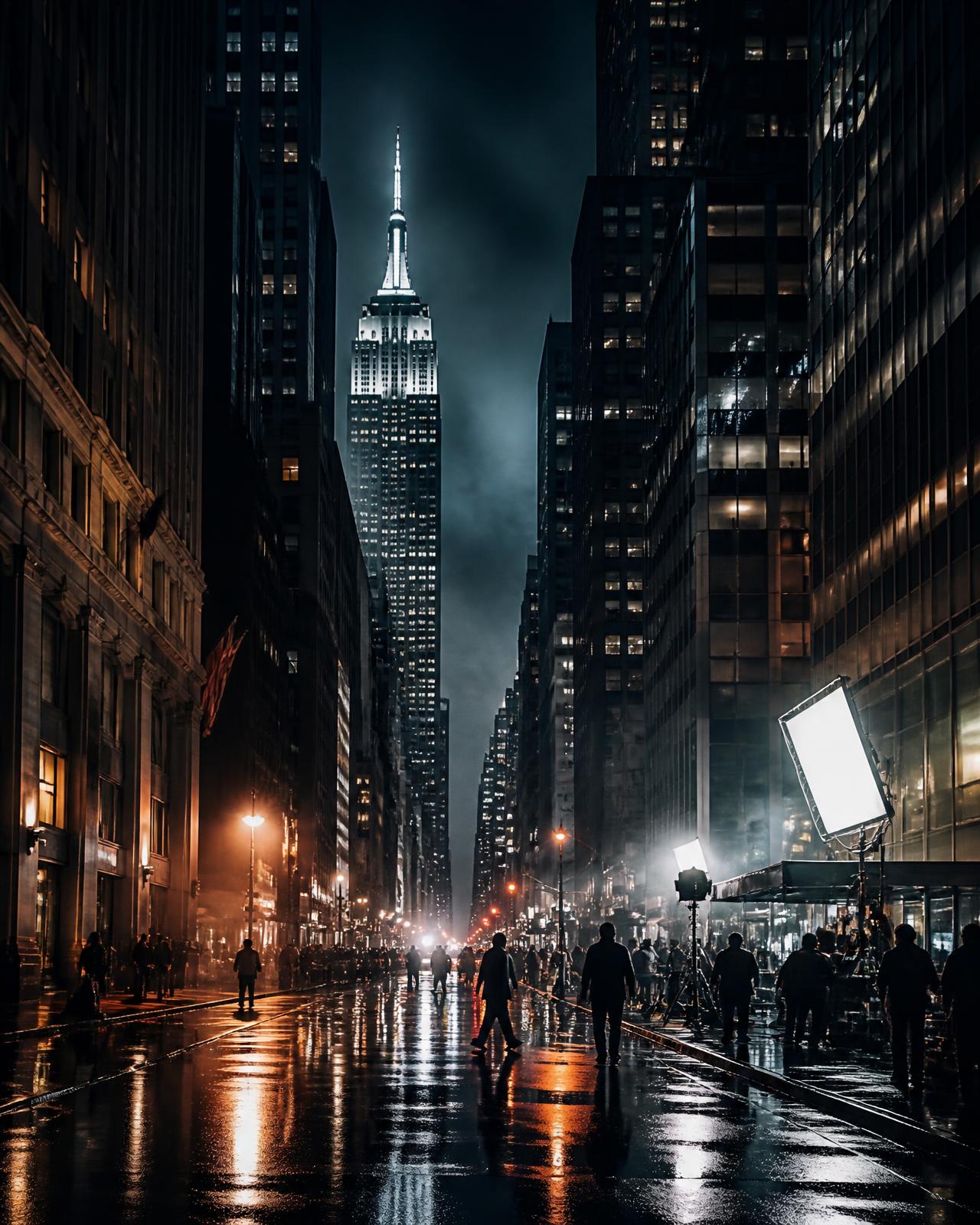 Cinematic New York skyline with the Empire State Building